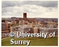 Aerial photograph of the University of Surrey Stag Hill Campus