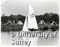 Photographs of the University of Surrey Sailing Club on the water