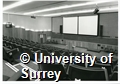 Photographs taken inside Lecture Theatre D at the University of Surrey