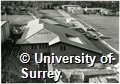 Photograph of the exterior of the Performing Arts Technology Studios at the University of Surrey during construction