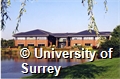 Photographs of buildings and lakes at Surrey Research Park