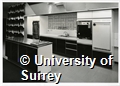 Photograph taken inside a kitchen in the Department of Hotel and Catering at the University of Surrey